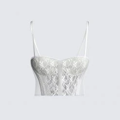 FINESSE Tops Callie White Corset Top