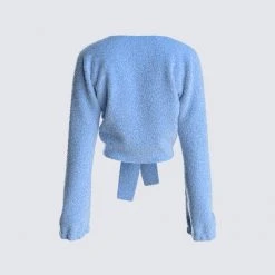 FINESSE Tops Julia Sweater Knit Tie Front Top