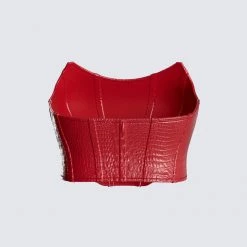 FINESSE Tops Helena Croc Corset Top