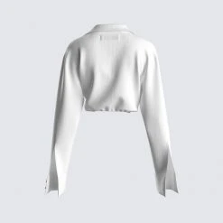 FINESSE Nina White Collared Shirt Tops 8 FINESSE Nina White Collared Shirt Tops