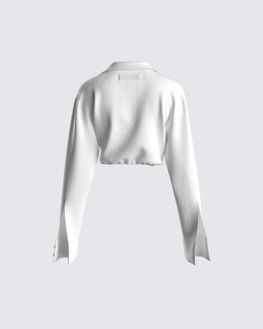 FINESSE Nina White Collared Shirt Tops 5 FINESSE Nina White Collared Shirt Tops