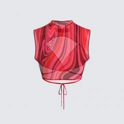 FINESSE Carter Multi Print Top Tops