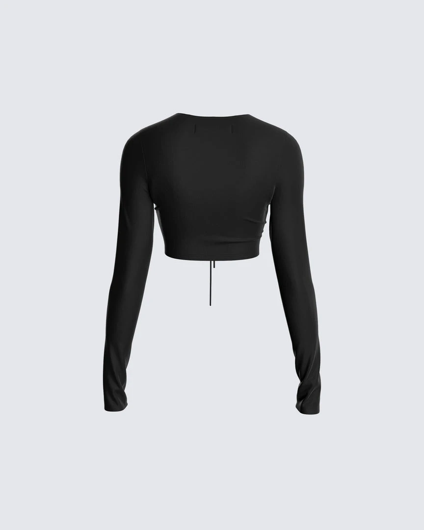 FINESSE Nadia Black Jersey Top 5 FINESSE Nadia Black Jersey Top