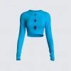 FINESSE Selina Blue Cut Out Top