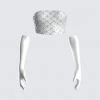 FINESSE Kenny White Sequin Top & Gloves