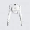 FINESSE Iman White Cut Out Top Tops