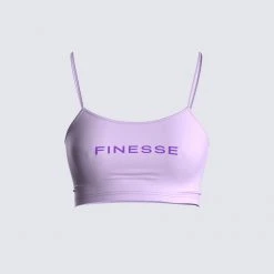 FINESSE Sydney Lilac Logo Cami Tops
