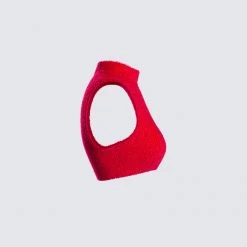 FINESSE Tops Brielle Red Cropped Top