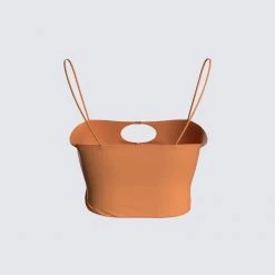 FINESSE Raina Brown Cut Out Top 8 FINESSE Raina Brown Cut Out Top