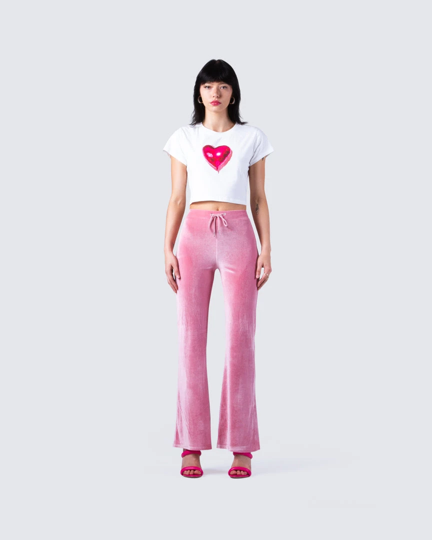 Dios Eliana Pink Flared Pant 6 Dios Eliana Pink Flared Pant