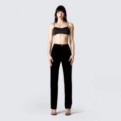 FINESSE Addison Black Rhinestone Trim Top 10 FINESSE Addison Black Rhinestone Trim Top