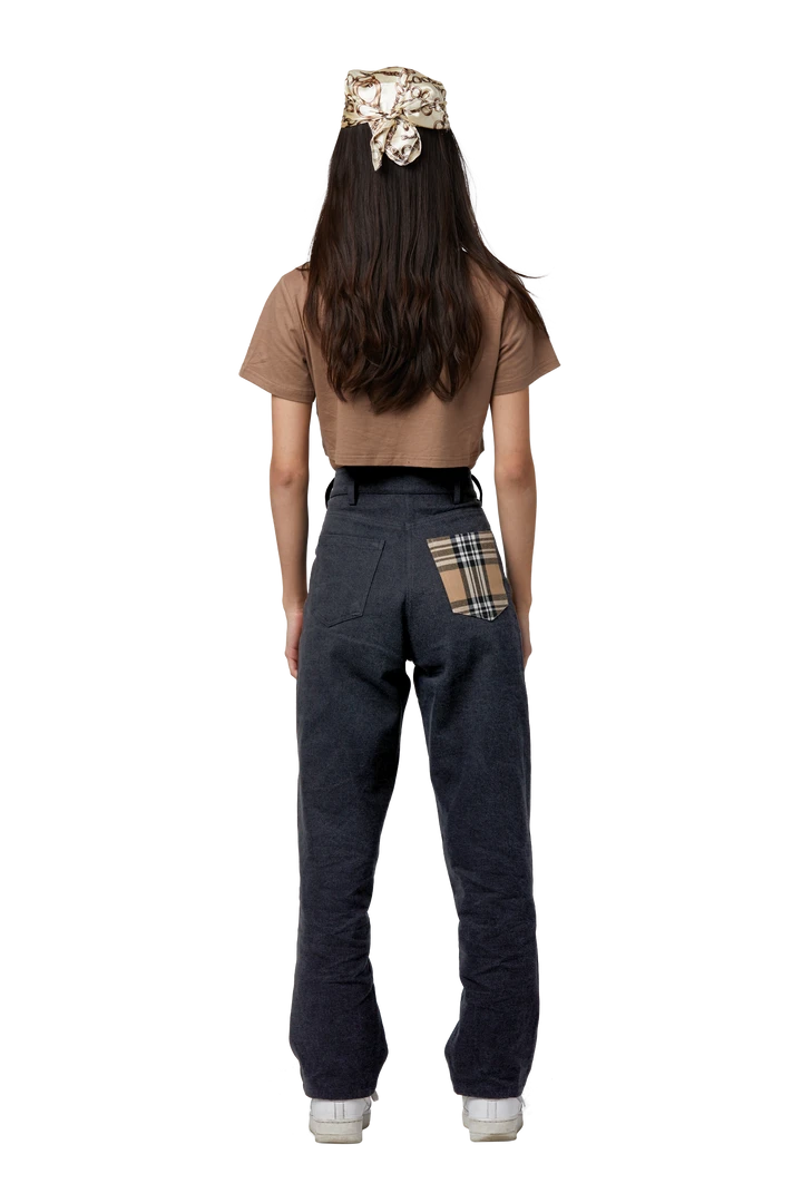 FINESSE Burbie Laced-Up Plaid Pants Bottoms 5 FINESSE Burbie Laced-Up Plaid Pants Bottoms