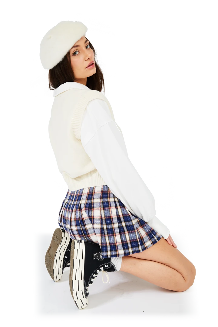 FINESSE Bella Princess Plaid Pleated Skirt 5 FINESSE Bella Princess Plaid Pleated Skirt