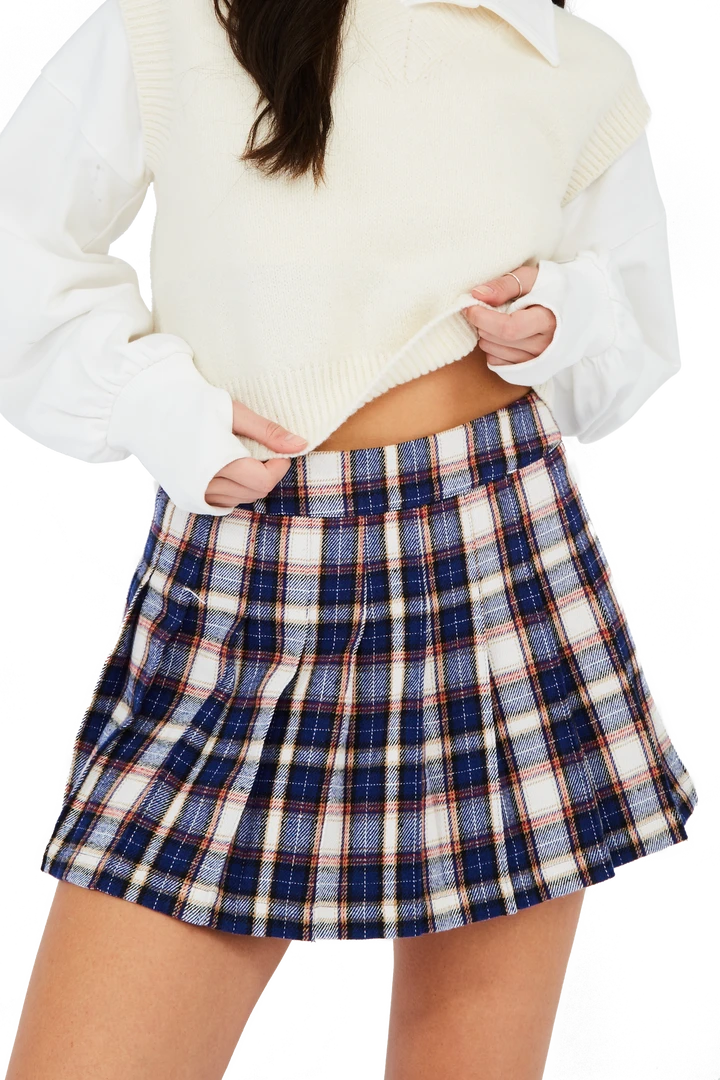 FINESSE Bella Princess Plaid Pleated Skirt 8 FINESSE Bella Princess Plaid Pleated Skirt