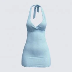 FINESSE Dani Blueberry Halter Dress Dresses