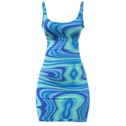 FINESSE Cher Psychedelic Sweater Dress Dresses