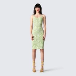 FINESSE Cher Green Sweater Dress Dresses
