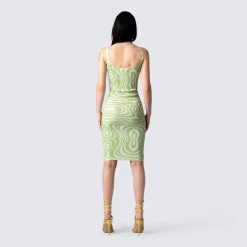 FINESSE Cher Green Sweater Dress Dresses