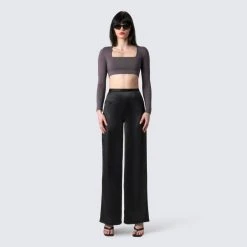 FINESSE Andie Jersey Square Neck Top Tops