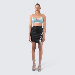 FINESSE Charlie Leather Mini Skirt