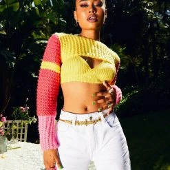 FINESSE Ronnie Colorblock Sweater Tops