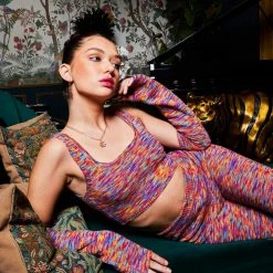 FINESSE Cara Rainbow Knit Top & Sleeves