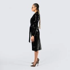 FINESSE Knox Patent Leather Coat