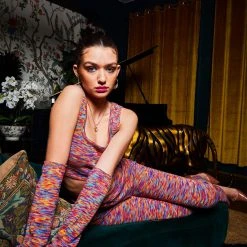 FINESSE Bottoms Cara Rainbow Knit Pants