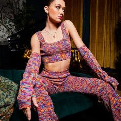 FINESSE Bottoms Cara Rainbow Knit Pants