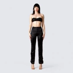 FINESSE Mischa Black Leather Top