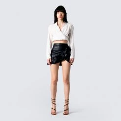 FINESSE Nina White Collared Shirt Tops 9 FINESSE Nina White Collared Shirt Tops
