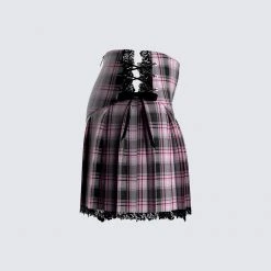 FINESSE Angel Plaid Pleated Skirt Bottoms