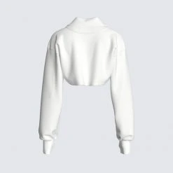 FINESSE Tops Bella Paradise Cropped Collared Pullover