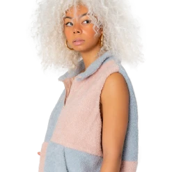 FINESSE Gigi Teddy Checkerboard Vest Tops