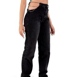 FINESSE Bottoms Maya Chained-Up Denim Jeans