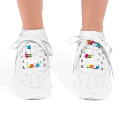 FINESSE Bead-dazzled White Sneakers Accessories