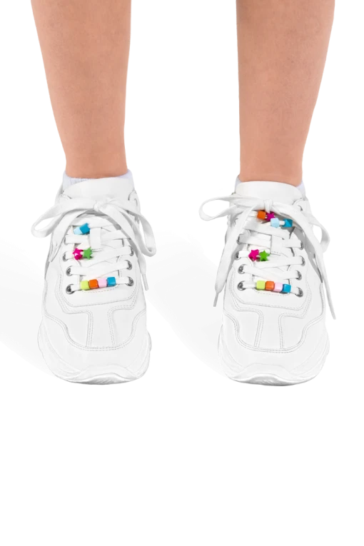 FINESSE Bead-dazzled White Sneakers Accessories