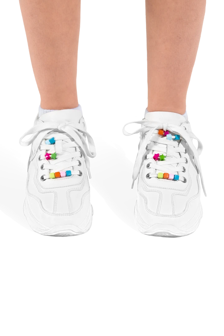 FINESSE Bead-dazzled White Sneakers Accessories 3 FINESSE Bead-dazzled White Sneakers Accessories