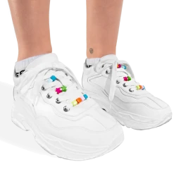 FINESSE Bead-dazzled White Sneakers Accessories