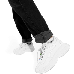 FINESSE Bead-dazzled White Sneakers Accessories 9 FINESSE Bead-dazzled White Sneakers Accessories