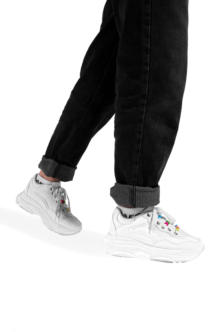 FINESSE Bead-dazzled White Sneakers Accessories 7 FINESSE Bead-dazzled White Sneakers Accessories