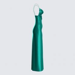 FINESSE Piper Emerald Satin Maxi Dress