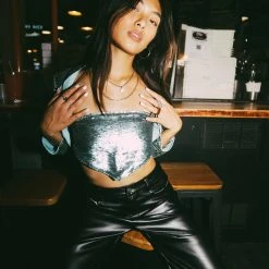 FINESSE Tops Millie Sequin Triangle Top