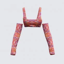 FINESSE Cara Rainbow Knit Top & Sleeves