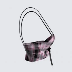 FINESSE Angel Plaid Crop Top