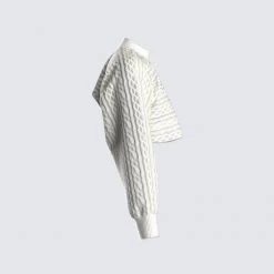 FINESSE Heather Cropped Knit Sweater Tops