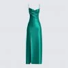 FINESSE Piper Emerald Satin Maxi Dress 2 FINESSE Piper Emerald Satin Maxi Dress
