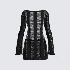 FINESSE Mindy Black Mini Dress Dresses