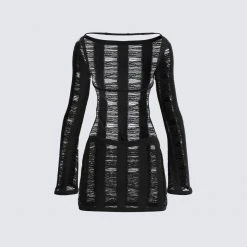 FINESSE Mindy Black Mini Dress Dresses