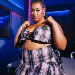 FINESSE Angel Plaid Pleated Skirt Bottoms 12 FINESSE Angel Plaid Pleated Skirt Bottoms